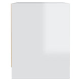 NNEVL Bedside Cabinets 2 pcs High Gloss White 45x34x44.5 cm Chipboard