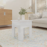 NNEVL Coffee Table High Gloss White 40x40x42 cm Engineered Wood