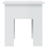 NNEVL Coffee Table High Gloss White 40x40x42 cm Engineered Wood