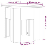 NNEVL Coffee Table High Gloss White 40x40x42 cm Engineered Wood