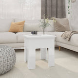 NNEVL Coffee Table High Gloss White 40x40x42 cm Engineered Wood