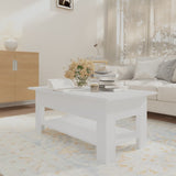 NNEVL Coffee Table White 102x55x42 cm Chipboard