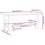 NNEVL Coffee Table White 102x55x42 cm Chipboard