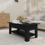 NNEVL Coffee Table Black 102x55x42 cm Chipboard