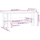 NNEVL Coffee Table Black 102x55x42 cm Chipboard