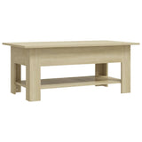 NNEVL Coffee Table Sonoma Oak 102x55x42 cm Chipboard