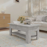 NNEVL Coffee Table Concrete Grey 102x55x42 cm Chipboard