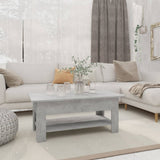 NNEVL Coffee Table Concrete Grey 102x55x42 cm Chipboard