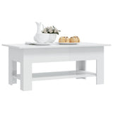 NNEVL Coffee Table High Gloss White 102x55x42 cm Chipboard