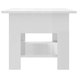NNEVL Coffee Table High Gloss White 102x55x42 cm Chipboard
