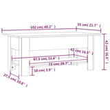 NNEVL Coffee Table High Gloss White 102x55x42 cm Chipboard