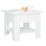 NNEVL Coffee Table White 55x55x42 cm Engineered Wood