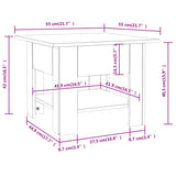 NNEVL Coffee Table White 55x55x42 cm Engineered Wood