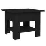 NNEVL Coffee Table Black 55x55x42 cm Engineered Wood