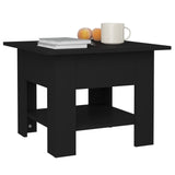 NNEVL Coffee Table Black 55x55x42 cm Engineered Wood