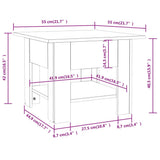 NNEVL Coffee Table Sonoma Oak 55x55x42 cm Engineered Wood
