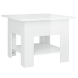 NNEVL Coffee Table High Gloss White 55x55x42 cm Engineered Wood