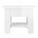 NNEVL Coffee Table High Gloss White 55x55x42 cm Engineered Wood