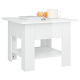 NNEVL Coffee Table High Gloss White 55x55x42 cm Engineered Wood