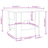 NNEVL Coffee Table High Gloss White 55x55x42 cm Engineered Wood