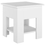 NNEVL Coffee Table White 40x40x42 cm Engineered Wood