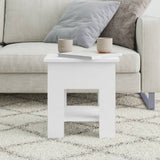 NNEVL Coffee Table White 40x40x42 cm Engineered Wood