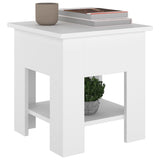 NNEVL Coffee Table White 40x40x42 cm Engineered Wood