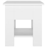 NNEVL Coffee Table White 40x40x42 cm Engineered Wood