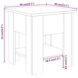 NNEVL Coffee Table Concrete Grey 40x40x42 cm Engineered Wood