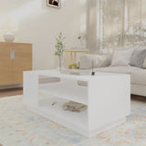 NNEVL Coffee Table White 102x55x43 cm Chipboard