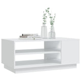 NNEVL Coffee Table White 102x55x43 cm Chipboard