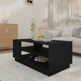 NNEVL Coffee Table Black 102x55x43 cm Chipboard