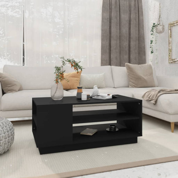 NNEVL Coffee Table Black 102x55x43 cm Chipboard