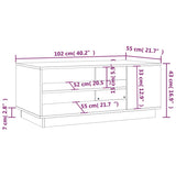NNEVL Coffee Table Sonoma Oak 102x55x43 cm Chipboard
