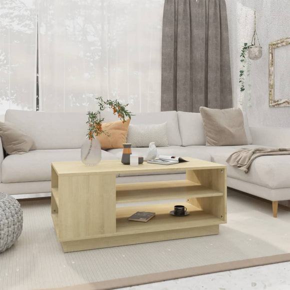 NNEVL Coffee Table Sonoma Oak 102x55x43 cm Chipboard