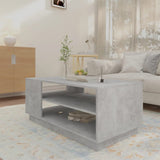 NNEVL Coffee Table Concrete Grey 102x55x43 cm Chipboard