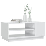 NNEVL Coffee Table High Gloss White 102x55x43 cm Chipboard