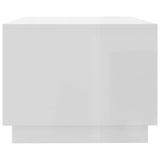 NNEVL Coffee Table High Gloss White 102x55x43 cm Chipboard