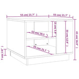 NNEVL Coffee Table White 55x55x43 cm Chipboard