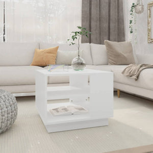 NNEVL Coffee Table White 55x55x43 cm Chipboard