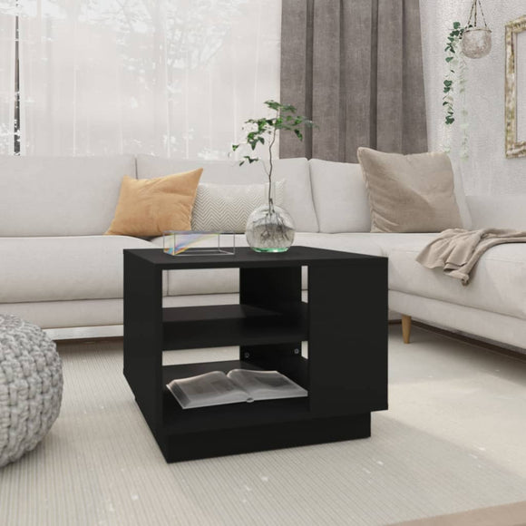 NNEVL Coffee Table Black 55x55x43 cm Chipboard