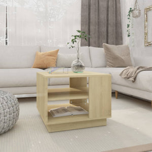 NNEVL Coffee Table Sonoma Oak 55x55x43 cm Chipboard