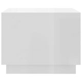 NNEVL Coffee Table High Gloss White 55x55x43 cm Chipboard