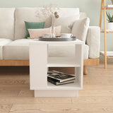 NNEVL Coffee Table White 40x40x43 cm Engineered Wood