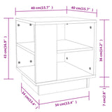 NNEVL Coffee Table White 40x40x43 cm Engineered Wood