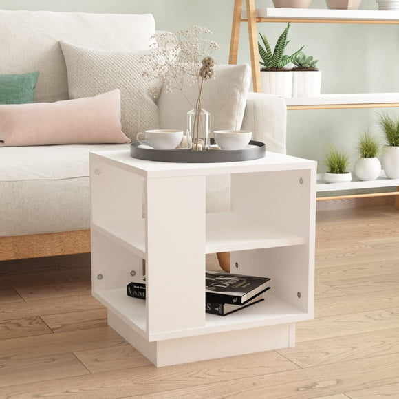 NNEVL Coffee Table White 40x40x43 cm Engineered Wood
