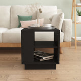 NNEVL Coffee Table Black 40x40x43 cm Engineered Wood