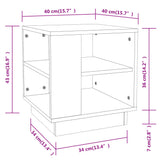NNEVL Coffee Table Black 40x40x43 cm Engineered Wood