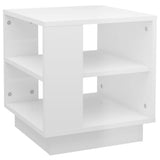 NNEVL Coffee Table High Gloss White 40x40x43 cm Engineered Wood