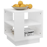 NNEVL Coffee Table High Gloss White 40x40x43 cm Engineered Wood